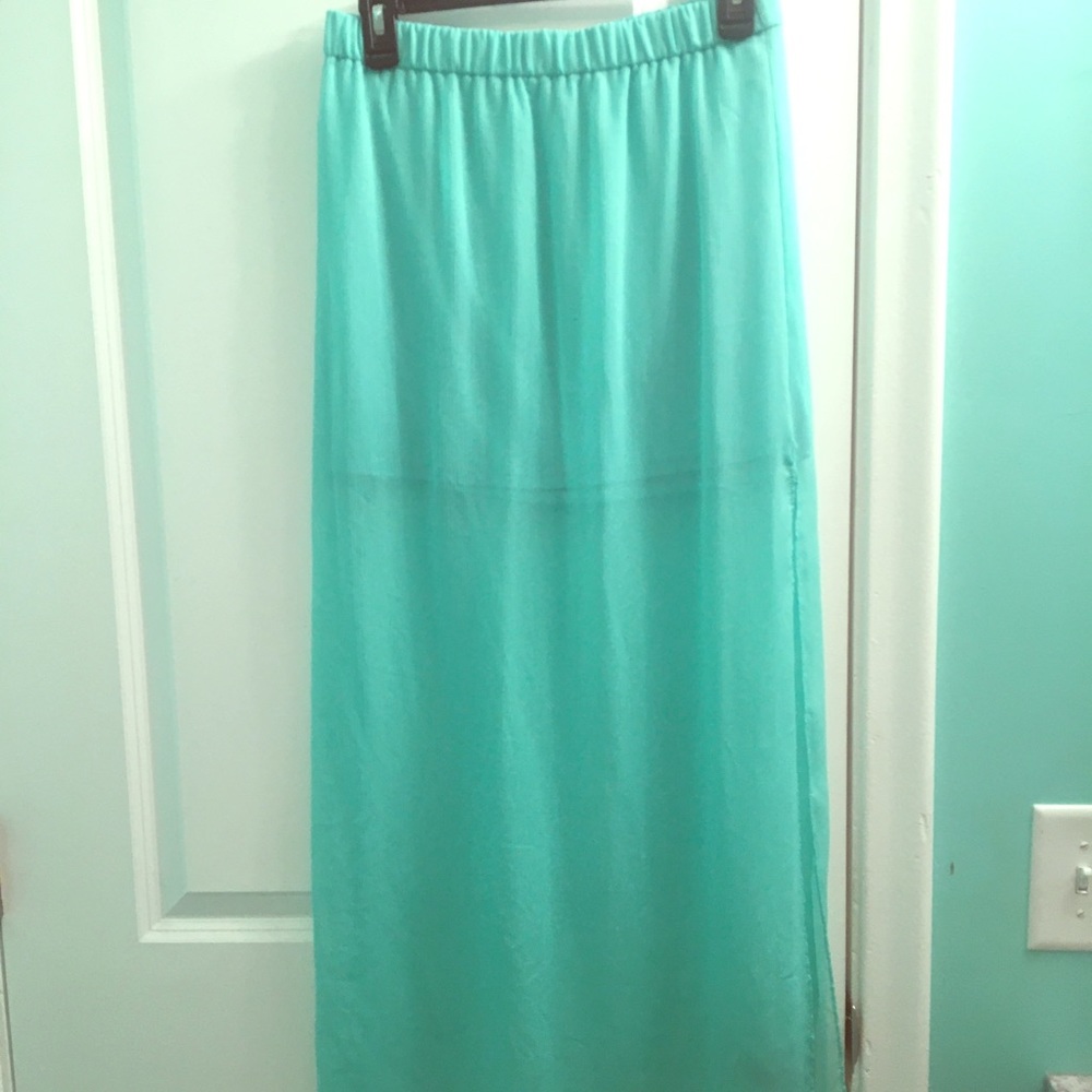 Mint Green Sheer Skirt